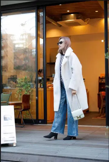 SONICCA 울 100% 롱 코트 5만 엔