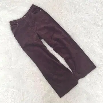 [그레일] GRL 스트레이트 팬츠 (M) 코듀로이 뒷밴딩 브라운