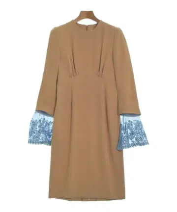 Mame Kurogouchi 실크 레이스 I 라인 드레스