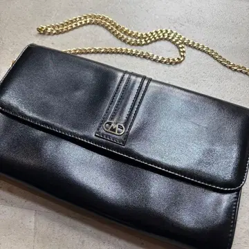 [초레어] 빈티지 CMD 블랙 가죽 숄더백