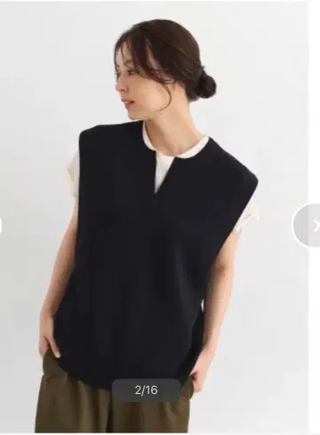 클로브 clove 키넥 디자인 슬리브리스 니트 야마다야