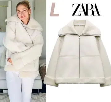 ZARA 더블 페이스 보아 자켓 코트 L