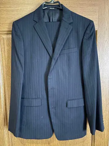 COMME CA MEN 네이비 스트라이프 수트 48