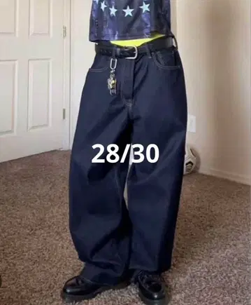 GAP 슈퍼 배기 데님 다크 린스 28W30L