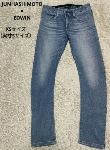 JUNHASHIMOTO EDWIN 스트레치 데님 데미지 가공