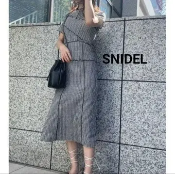 SNIDEL 깅엄 멜로우 원피스