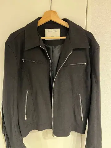 Martin Kim 프린지 더블 라이더 자켓