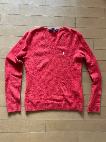 랄프 로렌 M 사이즈 레드 니트 스웨터