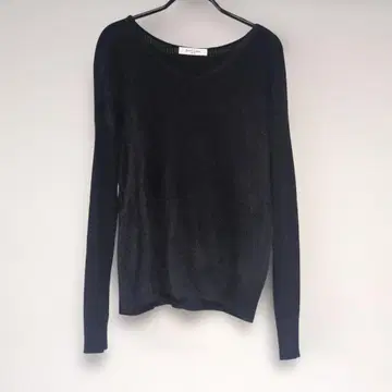 Demi-Luxe BEAMS V넥 플러피 니트 블랙