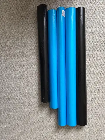 포스터용 롤 5개 세트 파랑 블랙