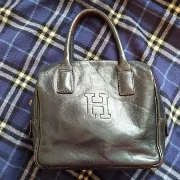 히로후 핸드백 다크 네이비 가죽