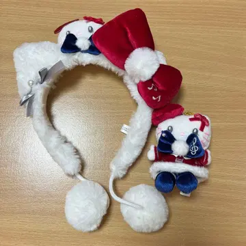 USJ 헬로키티 크리스마스 머리띠 마스코트 키링