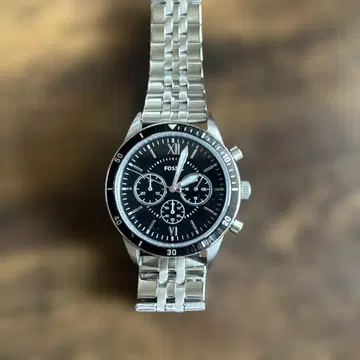 FOSSIL 크로노그래프 손목시계 블랙