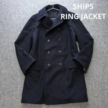 쉽스 링자켓 더블 브레스트 울 코트 착용감 없는 새상품급