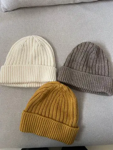 UNIQLO 히트텍 리브 비니 3세트 니트 모자