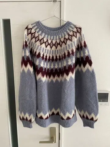 BEAMS M 노르딕 무늬 스웨터