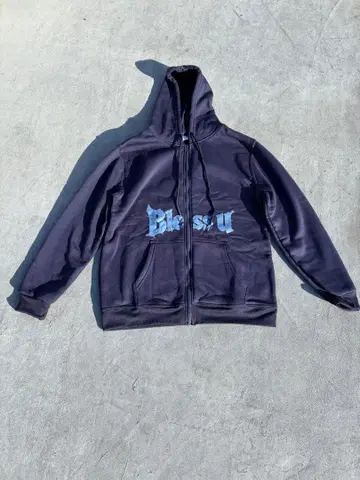 BlessU 스타일 지퍼 후드티