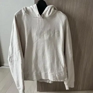 Y-3 후드 부착 후드티 크림색