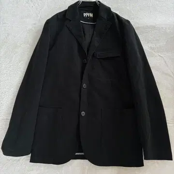 PPFM 테일러드 자켓 L 블랙 코튼 무지 3B 레어