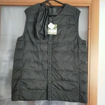 [새상품] 워크맨 워셔블 퓨전 다운라이트 베스트 다크 그린 LL