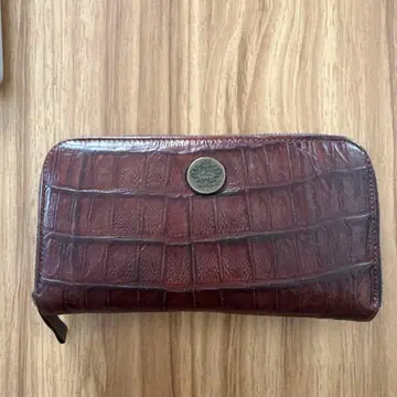 오로비안코 다크 브라운 크로커다일풍 장지갑