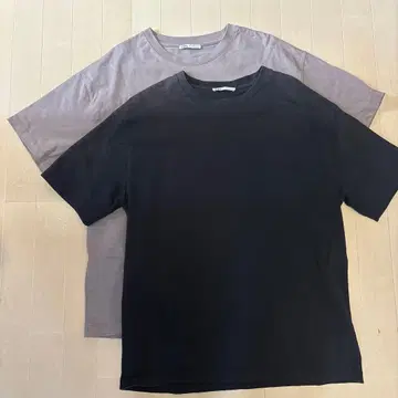 ZARA 티셔츠, 블랙, 브라운 2종 세트