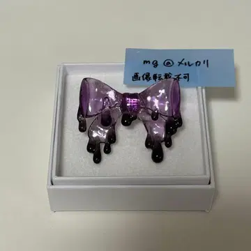 ririco:ramu 리리코라무 녹아내린 리본 링 적자색 x 블랙