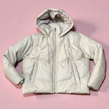 ZARA (자라) 인조 가죽 퍼퍼 자켓 아이보리