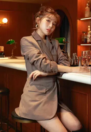 다리치 Darich 재킷 라이크 콤비네존 모카 프리 사이즈