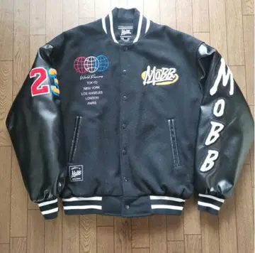 MOBB 월드 파머스 바시티 자켓 블랙 M 사이즈