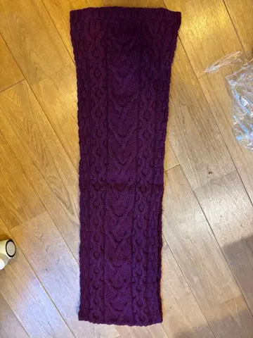 인버아란 퍼플 케이블 짜임 머플러