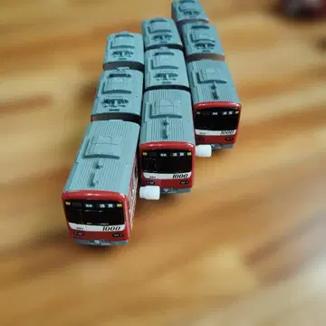 캡슐 프라레일 1000형 차량 빨간색/그레이 301/306 9량 세트