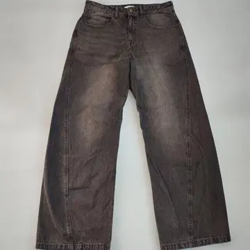 WYM CURVED FLARE BAGGY DENIM 블랙 L 사이즈