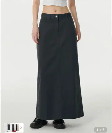 무신사 스탠다드 여성 맥시 스커트 다크 그레이