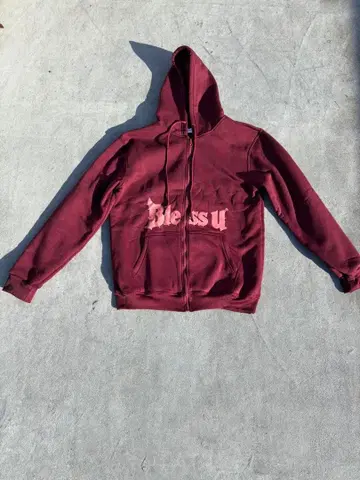 BlessU 느낌 지퍼 후드티
