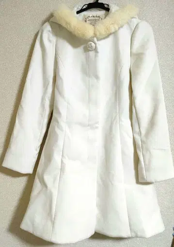 LODISPOTTO 후드 부착 화이트 롱 코트