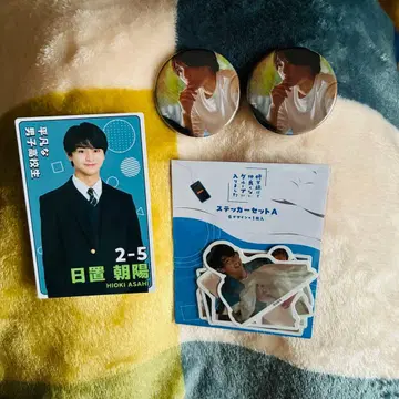 슈나카 히오키 모리사키 스티커 프로필 카드 캔뱃지