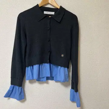 페플럼 도킹 니트 가디건