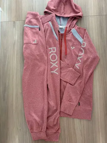 ROXY 핑크 후디 저지 상하의 세트