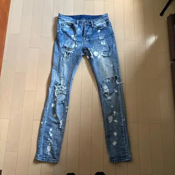 mnml 데미지 가공 데님 팬츠