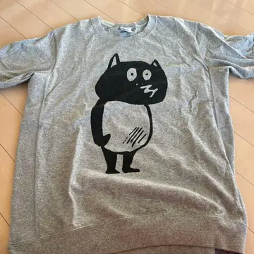 요괴샵 고양이 캐릭터 티셔츠 M 그레이