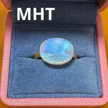 마리엘렌 드 타야크 레인보우 문스톤 카보숑 반지