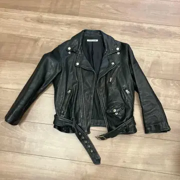 beautiful people 블랙 가죽 라이더 자켓