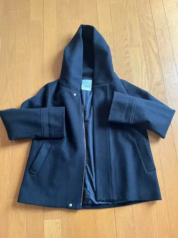 Auief 후드 부착 자켓 블랙