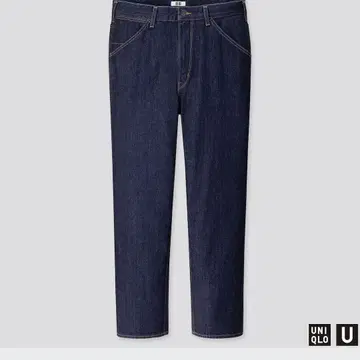 유니클로 와이드 핏 테이퍼드 청바지 Blue W34