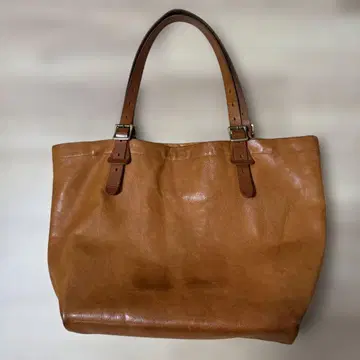 브라운 가죽 토트백