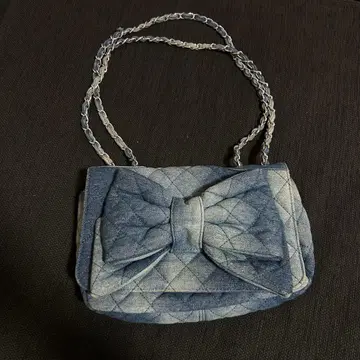 데님 퀼팅 숄더백 페어리 그런지 y2k 펑크 스타일