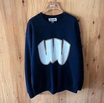 wake sapporo MINNANO 맨투맨 NAVY-WHITE