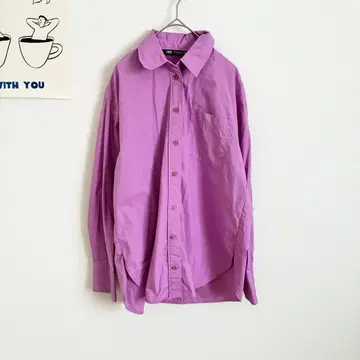 자라/ZARA 긴팔 셔츠 블라우스 긴팔 넉넉한 실루엣 화려한 무지