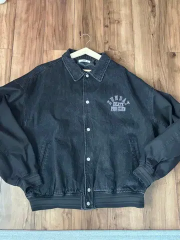 블랙 데님 자켓